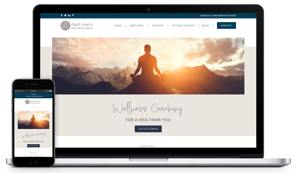 coaching website for wellness coach